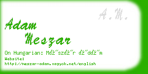 adam meszar business card
